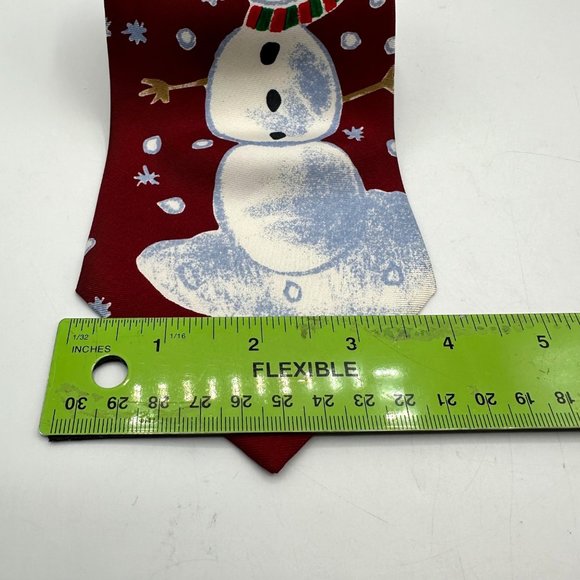 Save The Children Neck Tie Mens 100% Silk Red Here Comes Santa Christmas Holiday - Picture 2 of 8
